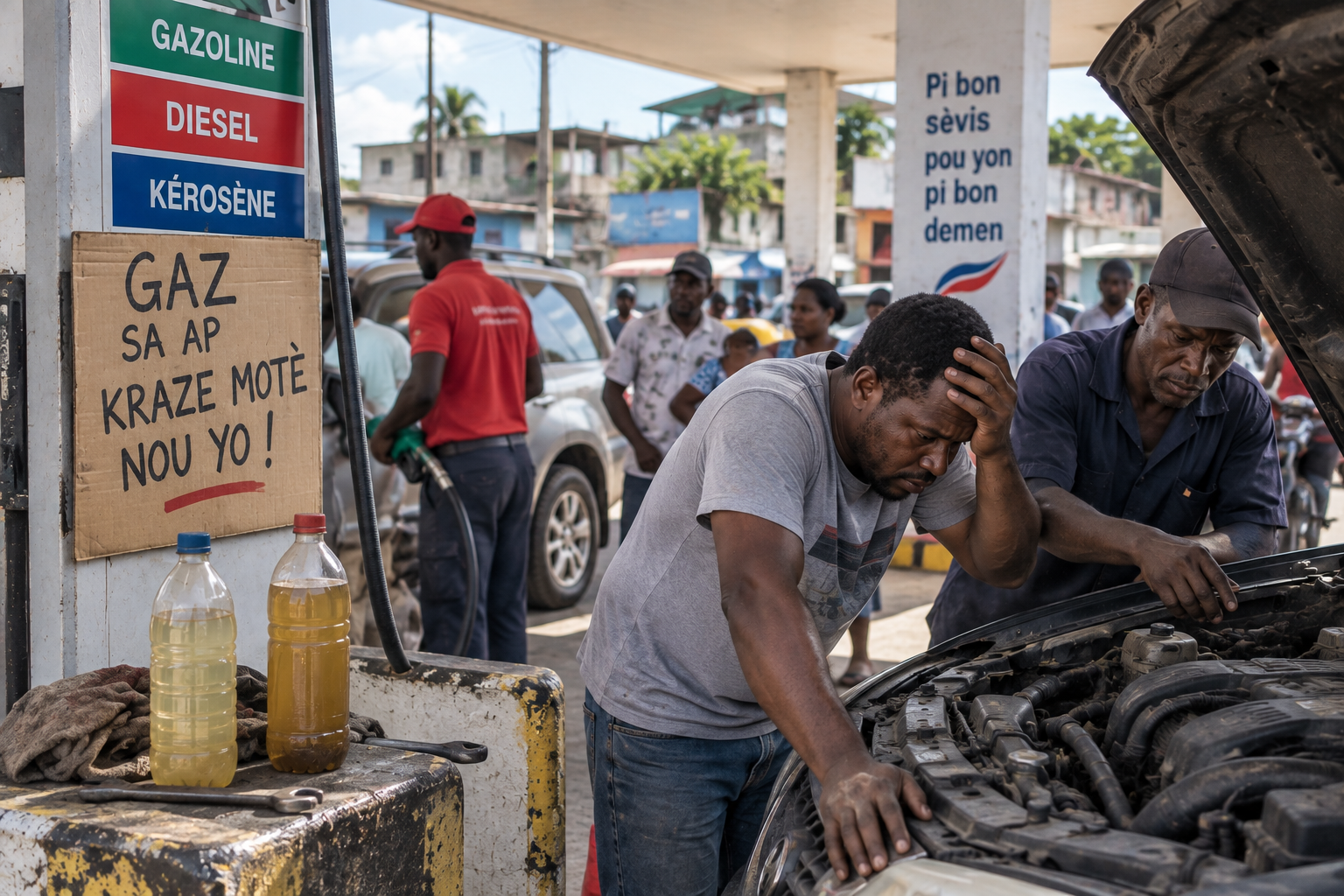 Haïti : des consommateurs dénoncent un carburant de mauvaise qualité qui endommagerait leurs véhicules