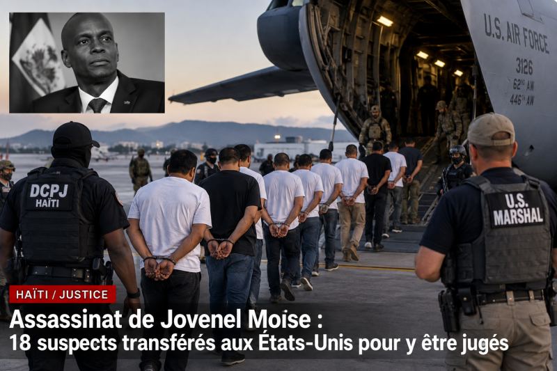 Assassinat de Jovenel Moïse : Joseph Félix Badio et 17 Colombiens transférés aux États-Unis
